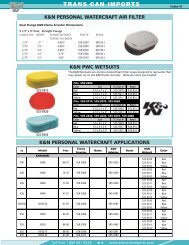 K&N PERSONAL WATERCRAFT AIR FILTER K&N PWC WETSUITS ...