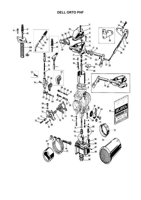 Dell Orto - Parts lists