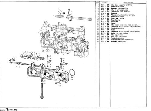 Dell Orto - Parts lists