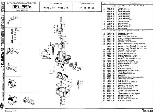 Dell Orto - Parts lists