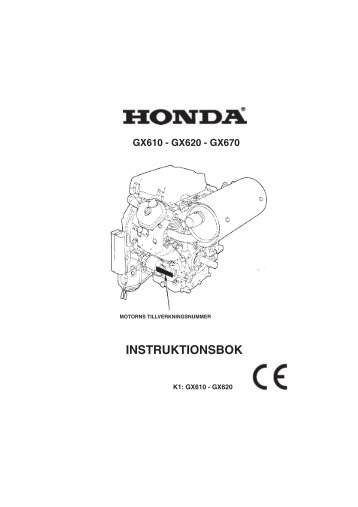 INSTRUKTIONSBOK - Honda Engines