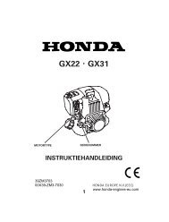 GX22 GX31 - Honda Engines