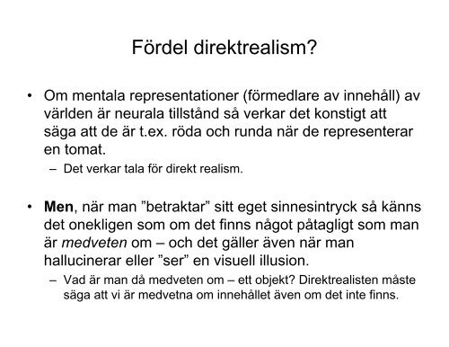 Perception: av vadå?