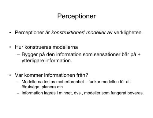 Perception: av vadå?