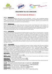REGLEMENT DU JEU CONCOURS - Coudekerque-Branche
