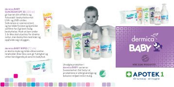 dermica BABY SUNCREAM SPF 30 (100 ml) gir barnet ... - Apotek 1