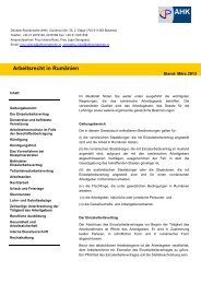 Arbeitsrecht in Rumänien - AHK Rumänien