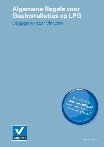 Algemene Regels voor GasInstallaties op LPG - Vinçotte