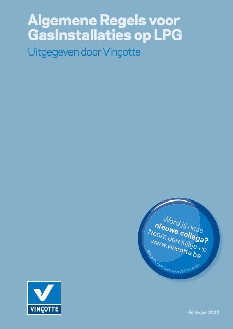 Algemene Regels voor GasInstallaties op LPG - Vinçotte
