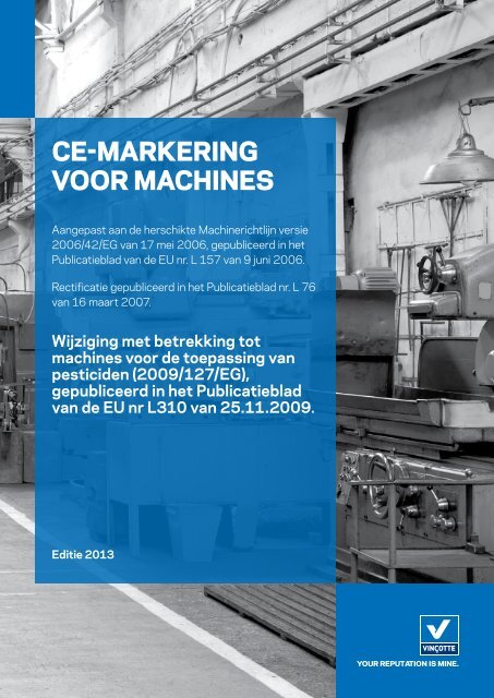 CE-MARKERING VOOR MACHINES - Vinçotte
