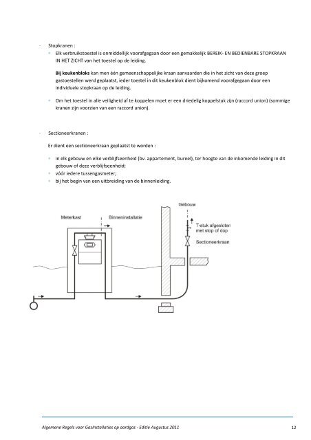 Algemene Regels voor GasInstallaties op aardgas - Vinçotte