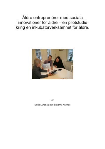 Äldre entreprenörer med sociala innovationer för äldre ... - Vinnova