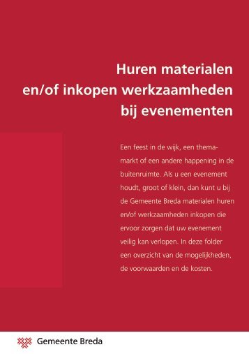 Huren materialen en/of inkopen werkzaamheden ... - Gemeente Breda