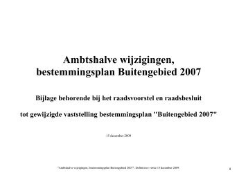 Ambtshalve wijzigingen, bestemmingsplan ... - Gemeente Hattem