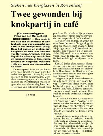 Twee gewonden bij knokpartij in café