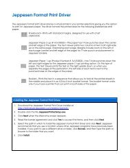 Installation instructions for Jeppesen Format Print Driver