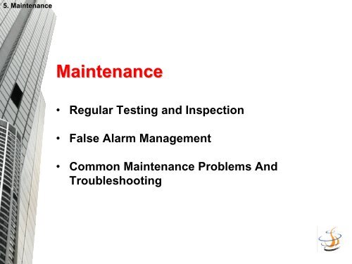 Overview Of Fire Alarm Systems And Maintenance