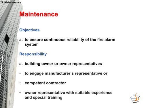 Overview Of Fire Alarm Systems And Maintenance