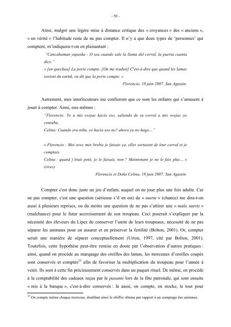 Techniques et pratiques d'élevage de lamas dans une ... - IRD