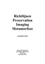 Richtlijnen Preservation Imaging Metamorfoze