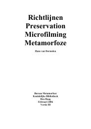 Richtlijnen Preservation Microfilming Metamorfoze