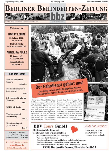 SOZIALES - Berliner Behindertenzeitung