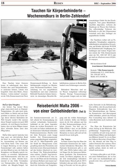 SOZIALES - Berliner Behindertenzeitung