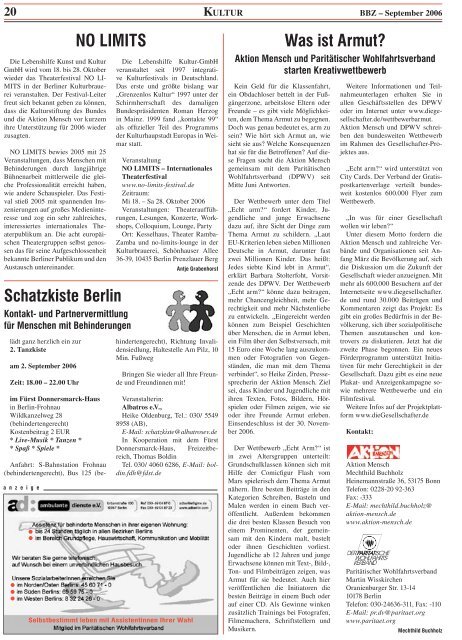SOZIALES - Berliner Behindertenzeitung