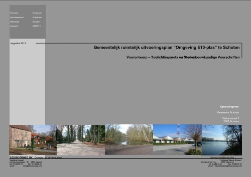 Toelichtingsnota en stedenbouwkundige voorschriften - Gemeente ...