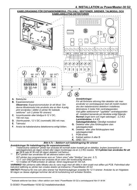 D-303831 PowerMaster-10/30 G2 Installatörshandbok - Visonic