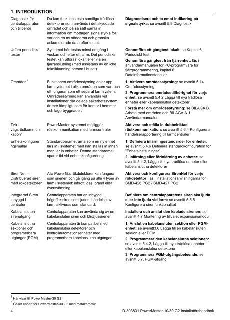 D-303831 PowerMaster-10/30 G2 Installatörshandbok - Visonic