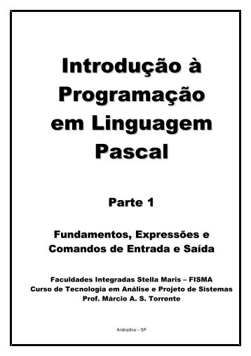 Introdução à Programação em Linguagem Pascal