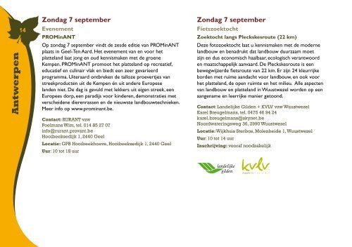 Programmabrochure Maand van het Platteland - Vlaamse ...