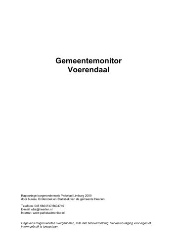 Gemeentemonitor 2009 - Gemeente Voerendaal