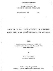 Aspects de la lutte contre la chaleur chez certains homéothermes en ...