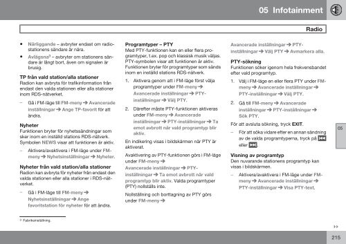 Instruktionsbok - Volvo