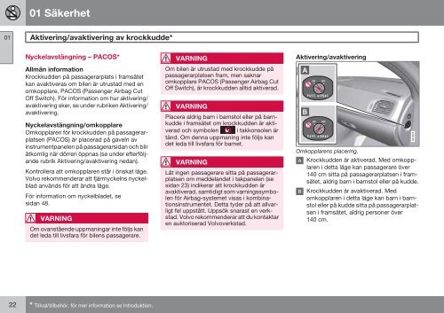 Instruktionsbok - Volvo