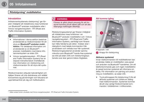 Instruktionsbok - Volvo