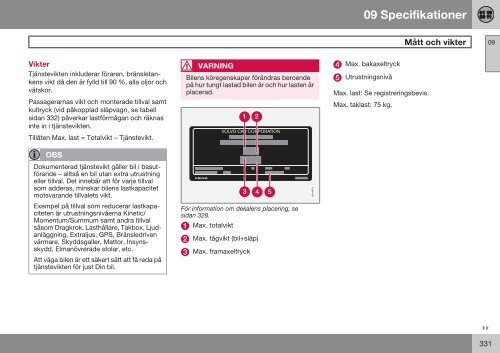 Instruktionsbok - Volvo