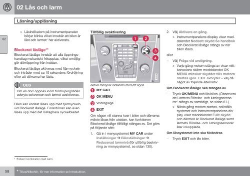 Instruktionsbok - Volvo