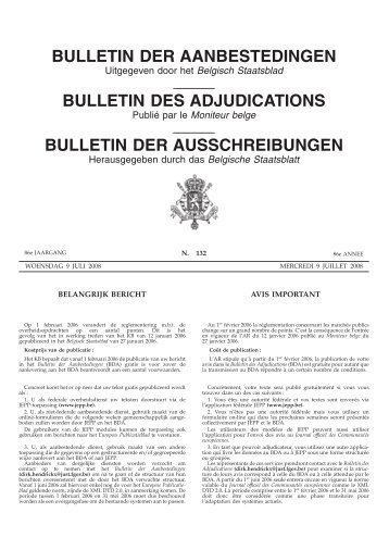 bulletin der aanbestedingen