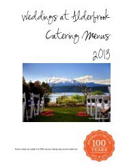 Wedding Menus PDF - Alderbrook Resort & Spa