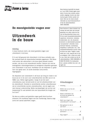 Uitzendwerk in de bouw - FNV Bouw