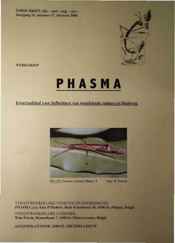 PHASMA - Phasmid Study Group