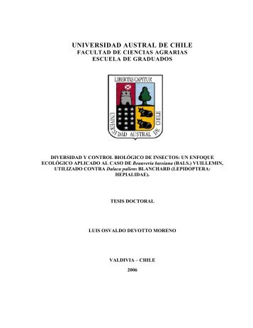 Diversidad y control biológico de insectos - CyberTesis UACh ...