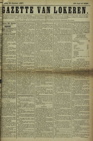 adag 30 October 1887. 44" Jaar N° 2326. )Zwarte Bedelaar