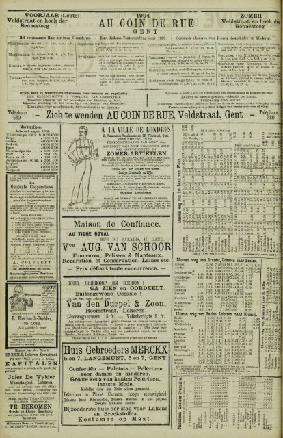 Zondag 7 Augusti 1904. 61* Jaar N° 3133. Bureel en Werkhuizen ...