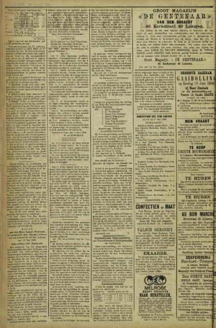 Zondag 20 Mei 1888. 45- Jaar N° «334. Lokeren 19 Mei. s Zwarte ...