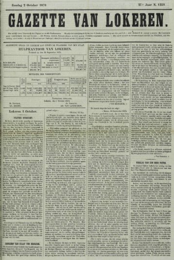 Zondag 2 October 1870. 27.p Jaar N. 1359. UULPKANTOOR VAN ...