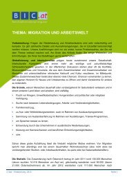 THEMA: MIGRATION UND ARBEITSWELT